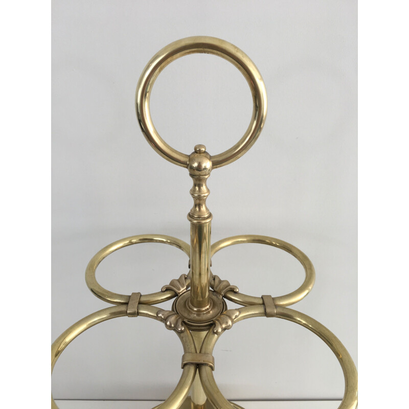 Vintage brass umbrella stand, 1930