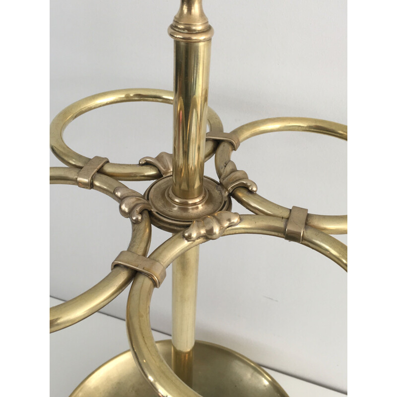 Vintage brass umbrella stand, 1930