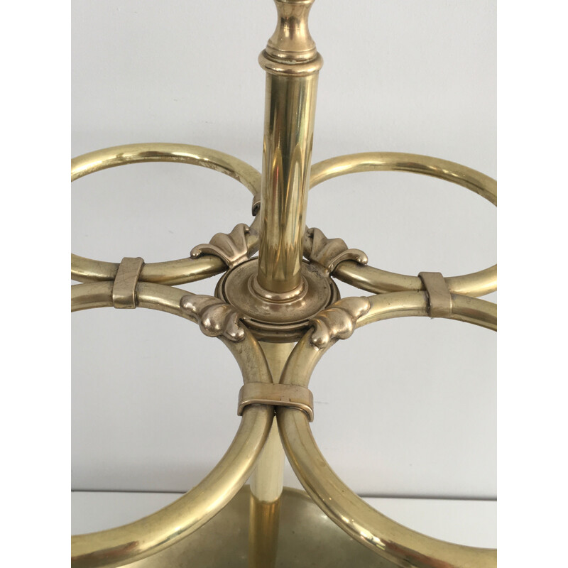 Vintage brass umbrella stand, 1930