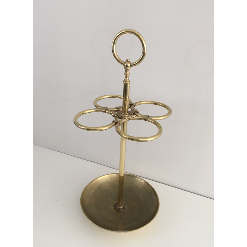 Vintage brass umbrella stand, 1930