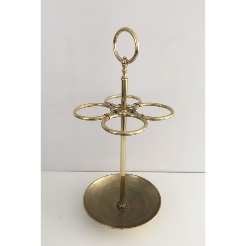 Vintage brass umbrella stand, 1930