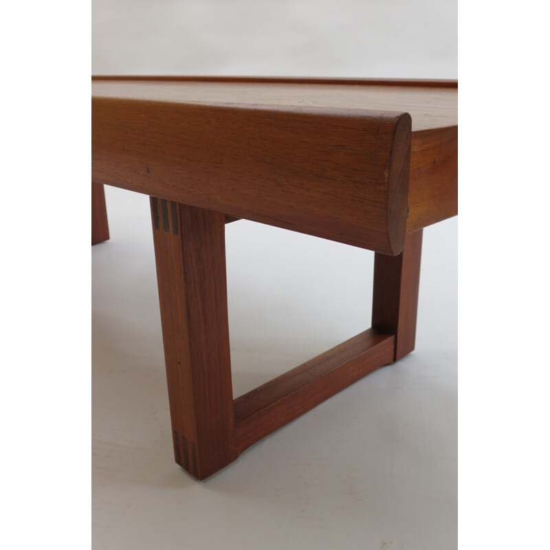 Bruksbo Scandinavian coffee table in teak, Torbjørn AFDAL - 1960s