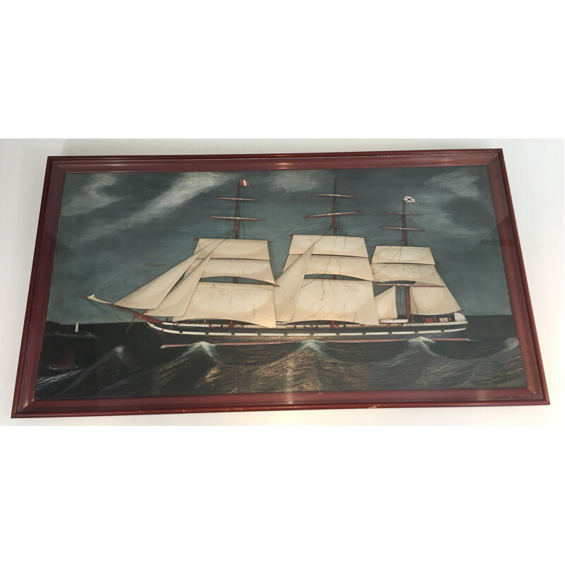 Vintage half-plan model "Northbroox ship"