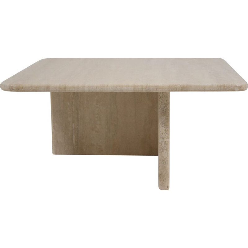 Table vintage Travertine marbre Français 1960