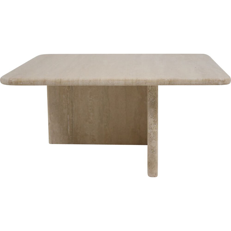 Vintage table Travertine marble French 1960