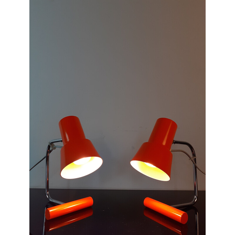 Pair of vintage desk lamps by Jozef Hurka by Napako, Czechoslovakia 1960