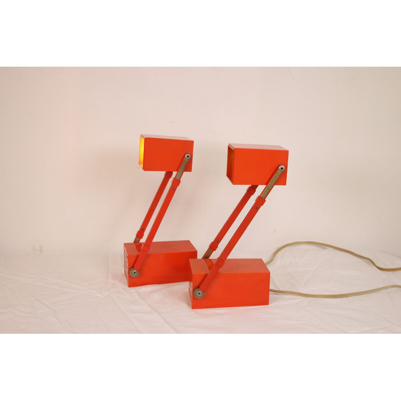 Pair of Vintage Lampetit desk lamp Verner Panton for Louis Pouls Danish 1966