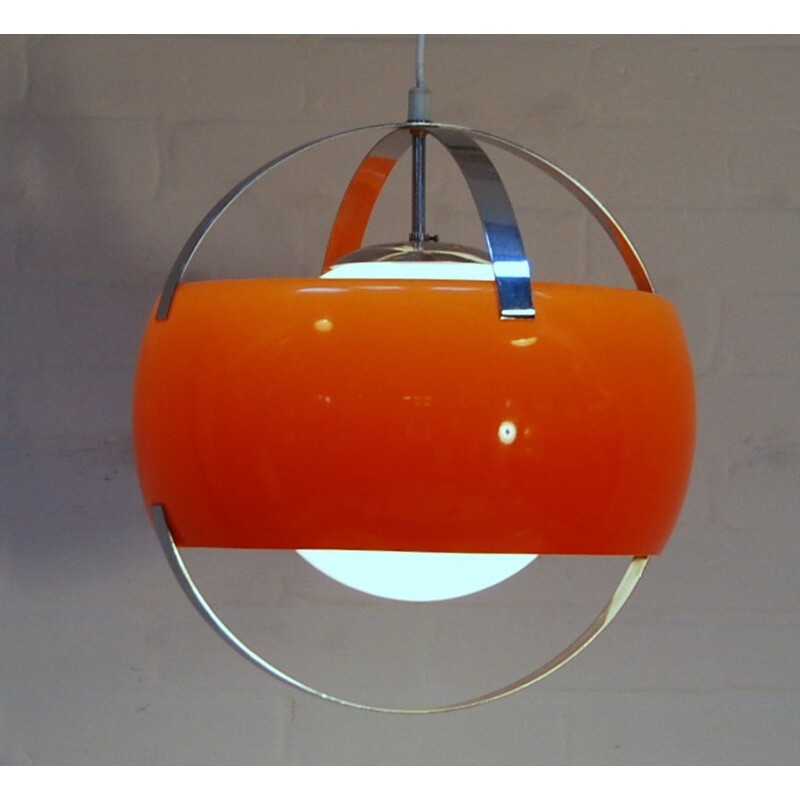 hanging lamp orange vintage - 1970s