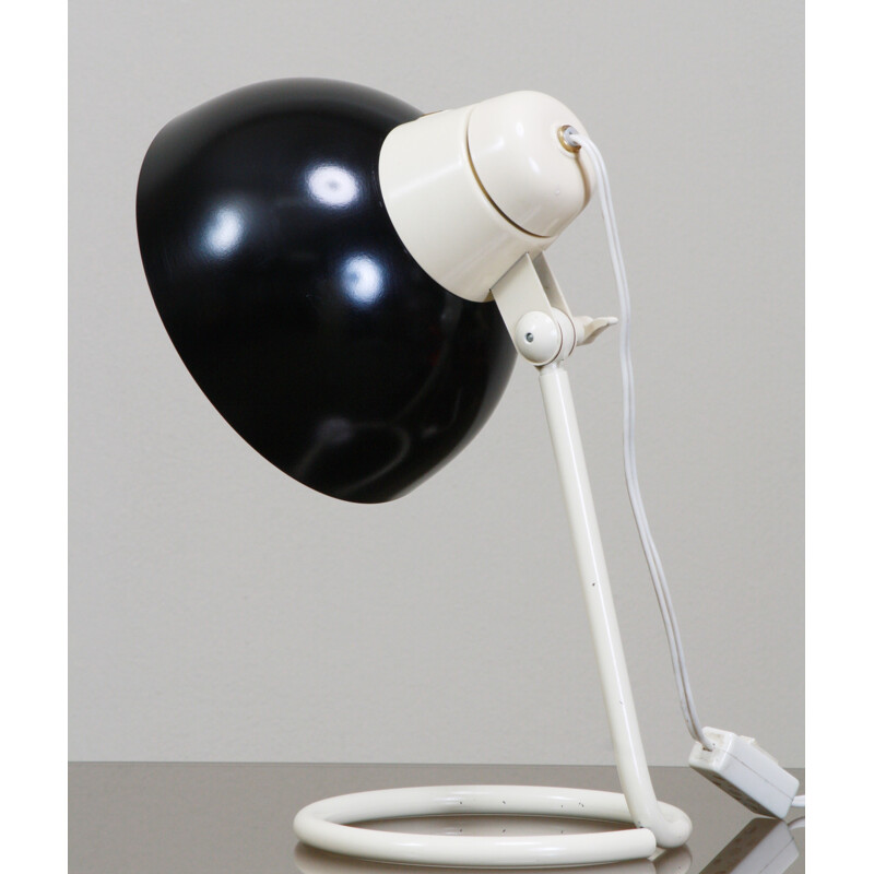 Lampe Philips en métal noir et blanc - 1950