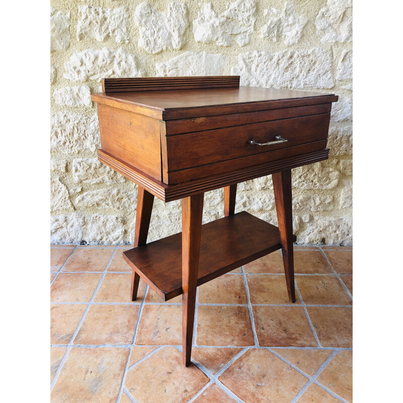 Vintage bedside table Scandinavian 1950's