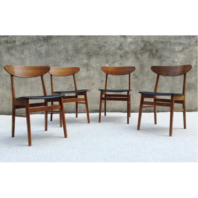 Lot de 4 chaises vintage 210 par Farstrup Mobler, danemark 1960