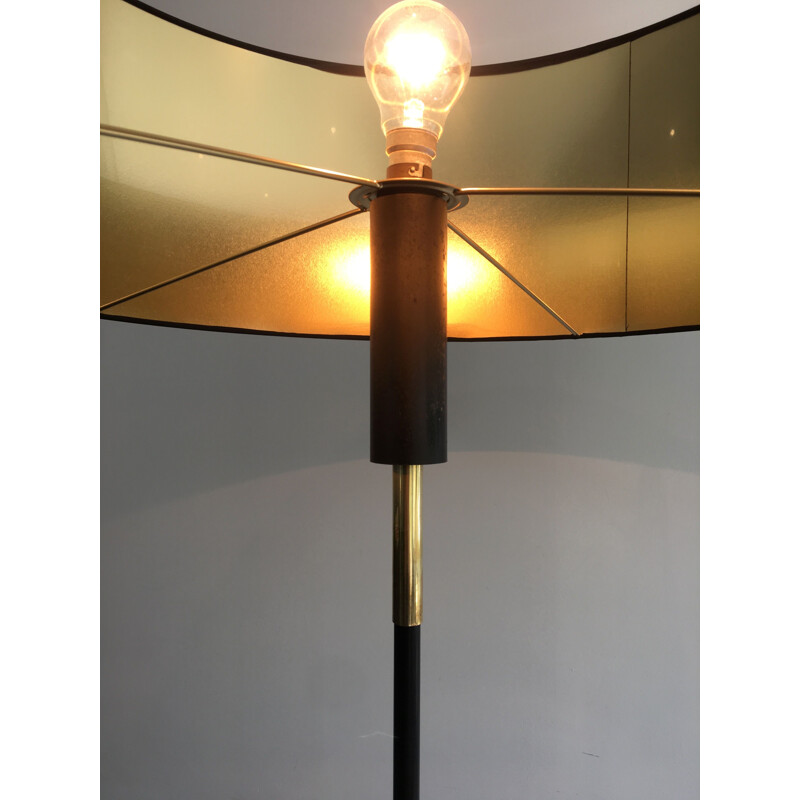 Vintage-Stehlampe aus Metall und Messing, 1950