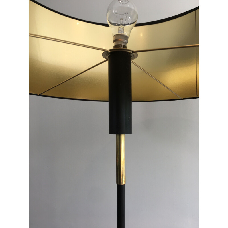Vintage-Stehlampe aus Metall und Messing, 1950