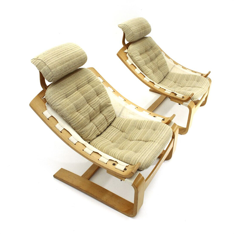 Paire de fauteuils vintage Kroken par Ake Fribytter pour Nelo Mobel 1970