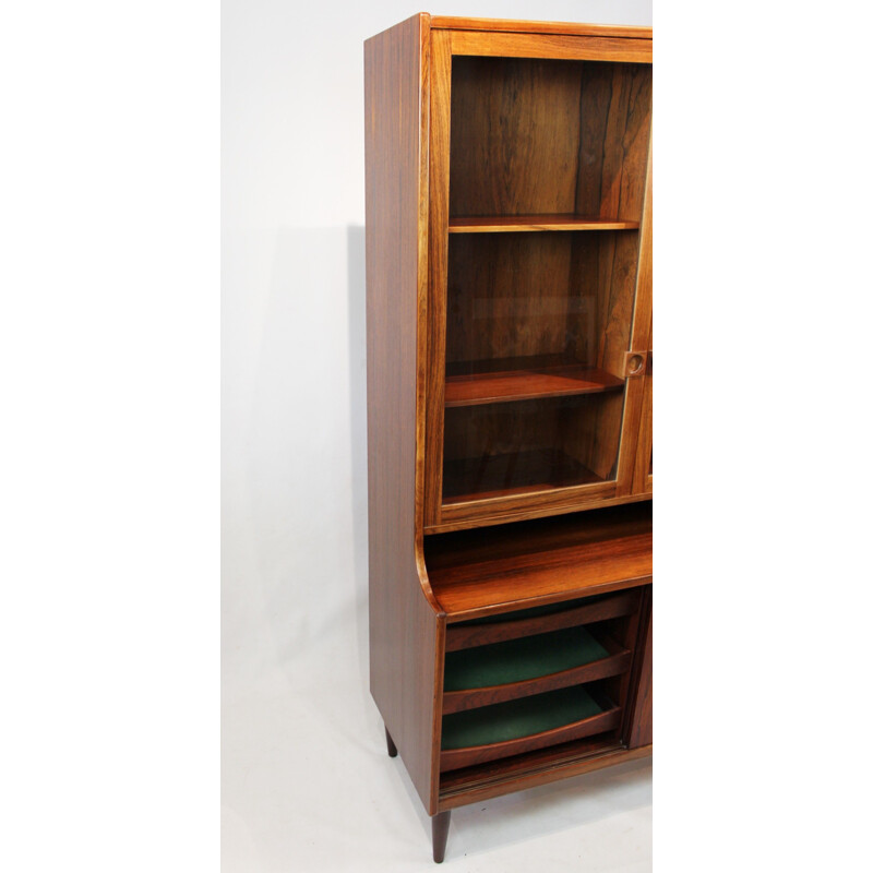 Vintage Cabinet with glass doors in rosewood of danish 1960s