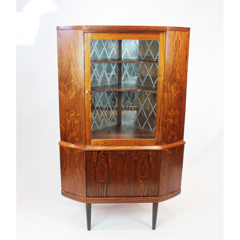 Vintage Corner cabinet with bar cabinet in rosewood of danish 1960s