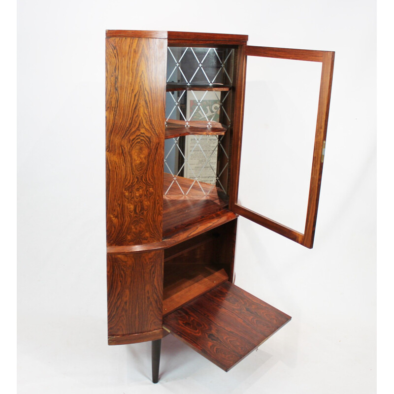 Vintage Corner cabinet with bar cabinet in rosewood of danish 1960s