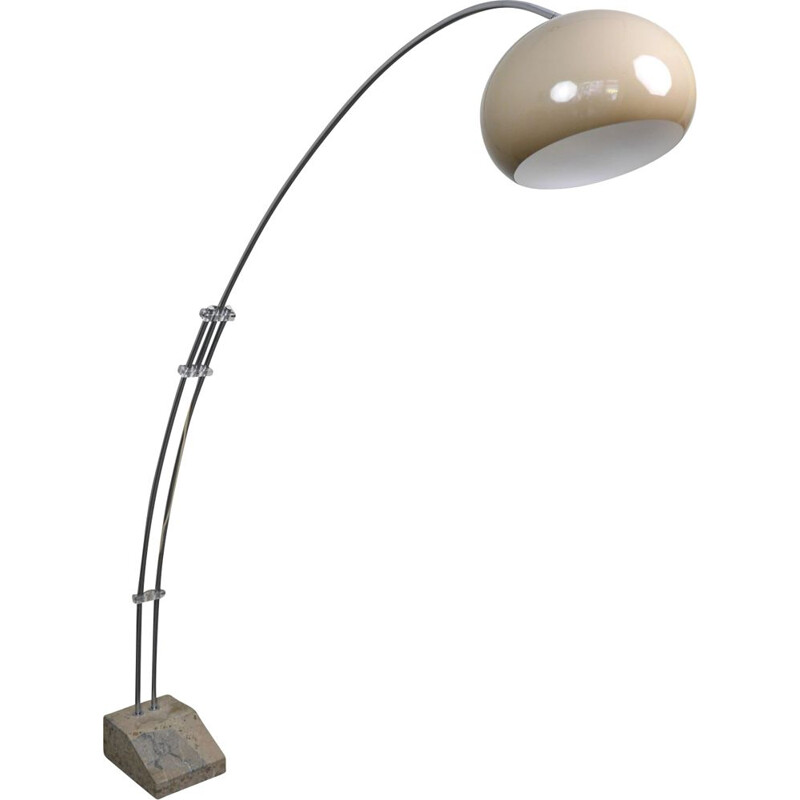 Vintage extendable Arc Floor Lamp from Hustadt Leuchten, Germany, 1970s