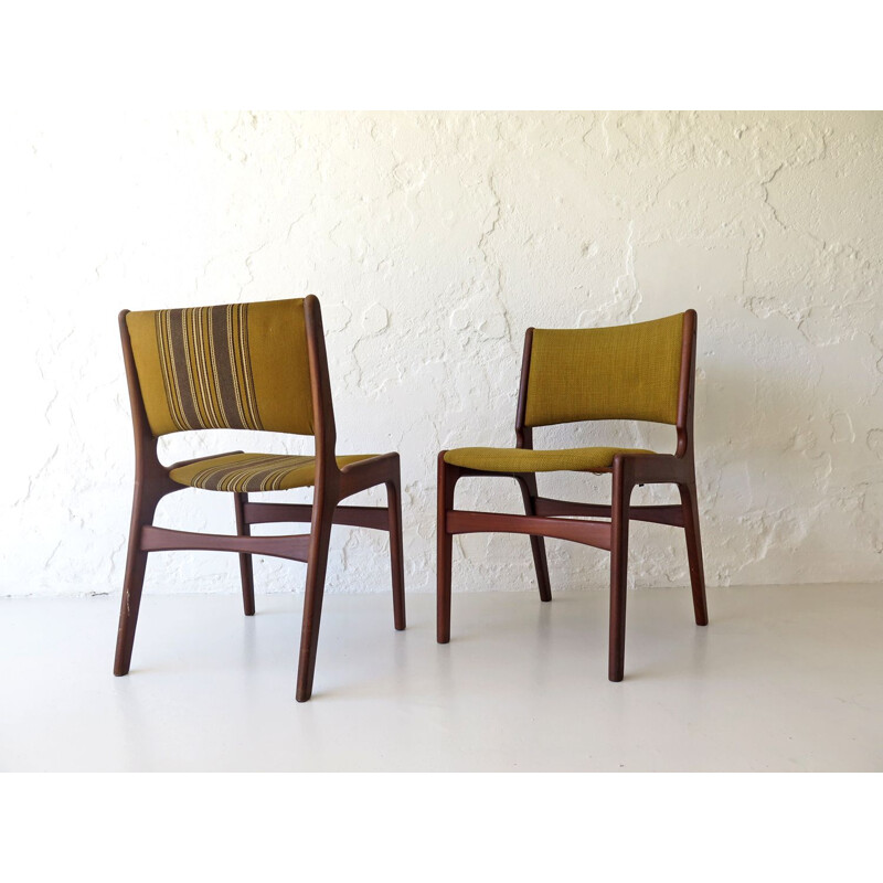 Paire de chaises vintage en acajou danoises