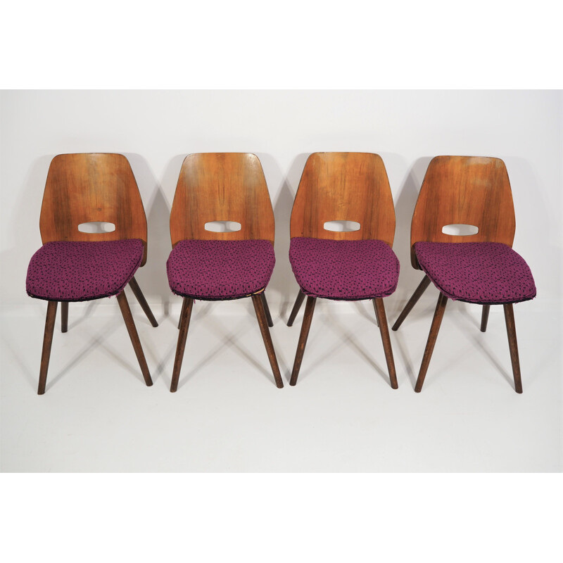 Set of 4 vintage Dining Chairs from Tatra, 1960s