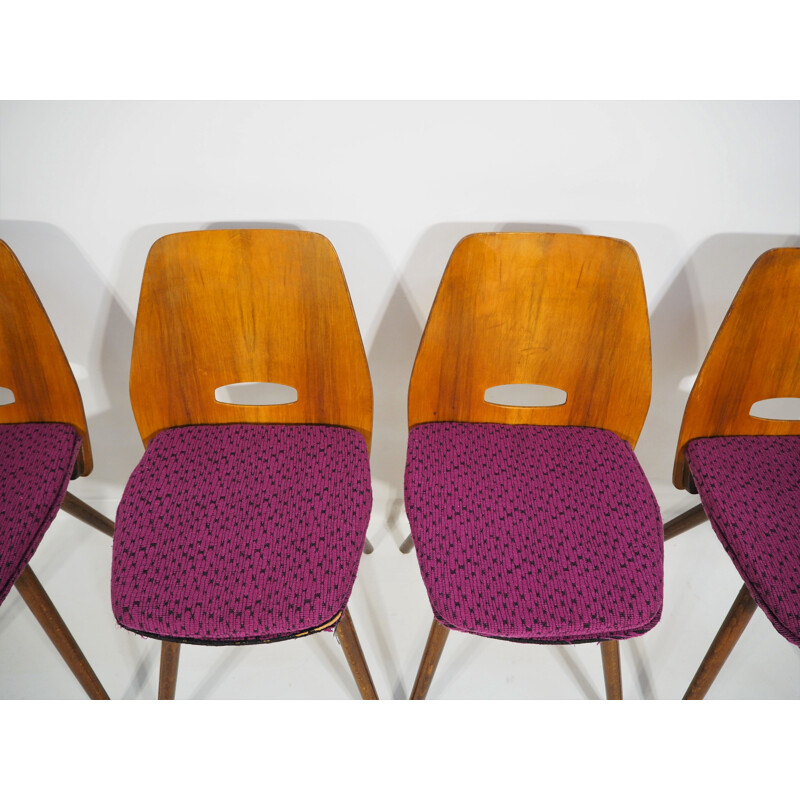 Set of 4 vintage Dining Chairs from Tatra, 1960s