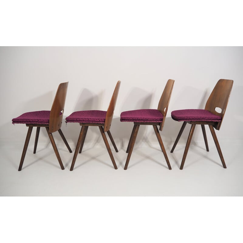 Set of 4 vintage Dining Chairs from Tatra, 1960s