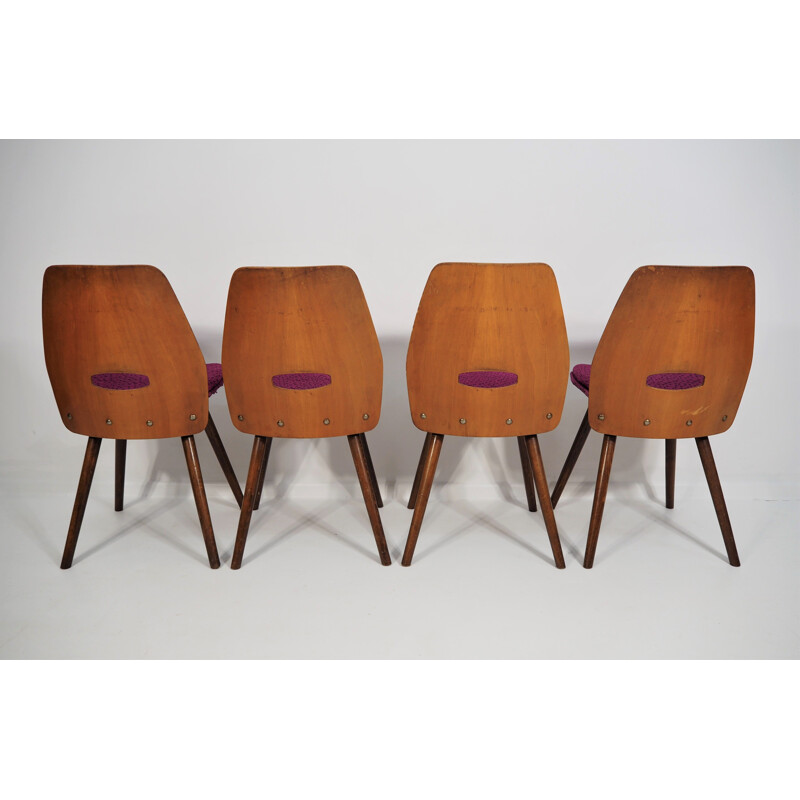 Set of 4 vintage Dining Chairs from Tatra, 1960s