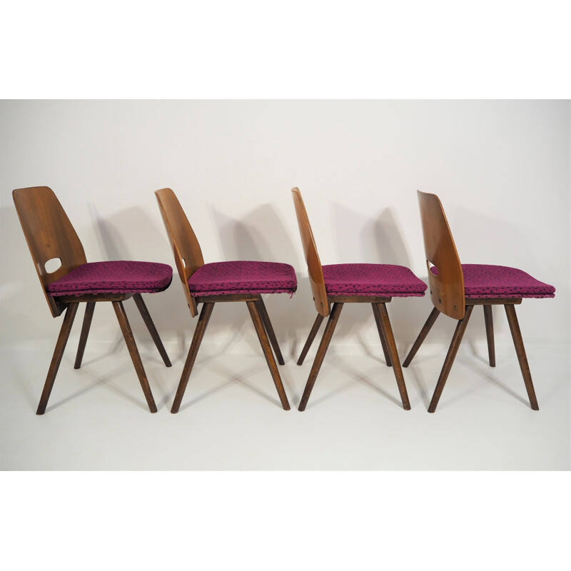 Set of 4 vintage Dining Chairs from Tatra, 1960s