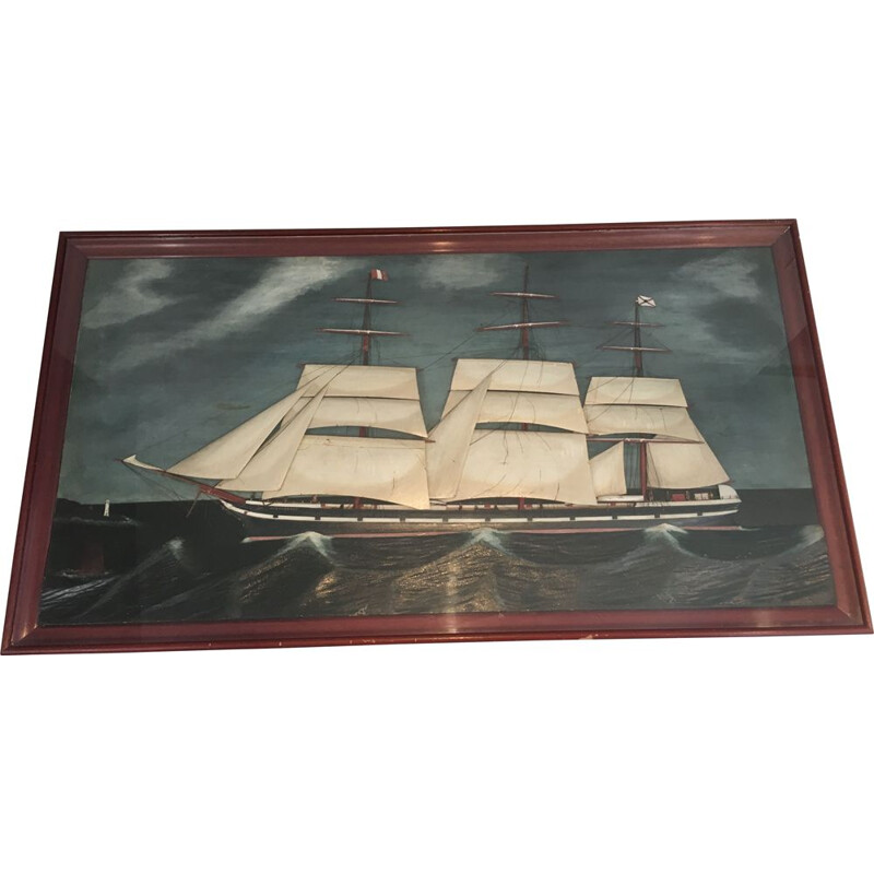 Vintage half-plan model "Northbroox ship"
