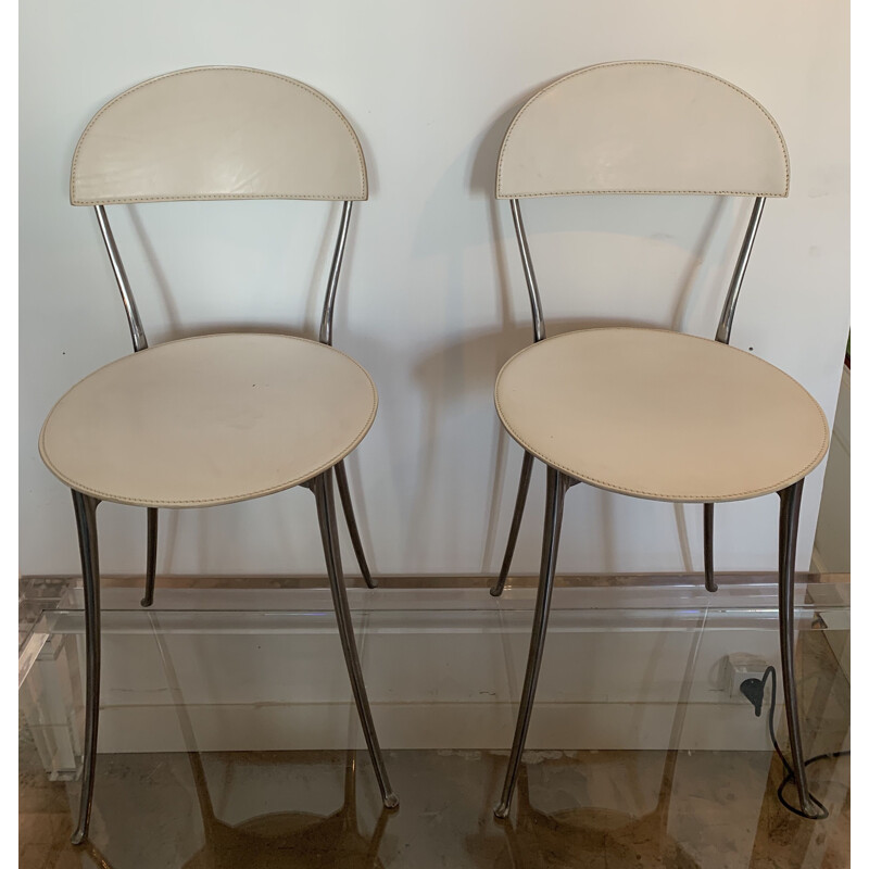 Pair of vintage chairs model "Tonietta 2090" by Zanotta 1985