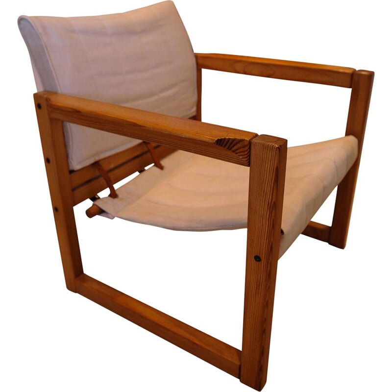 Vintage grenen safari stoel van Karin Mobring voor Ikea, 1972