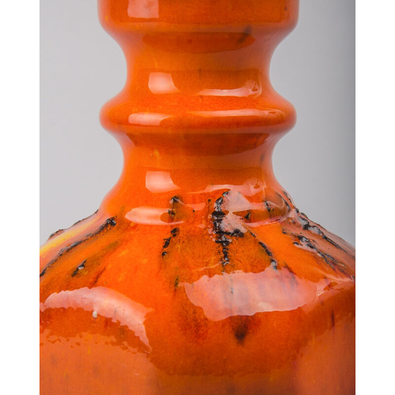 Vintage Fat Lava Vase from Bay Keramik, 1970s