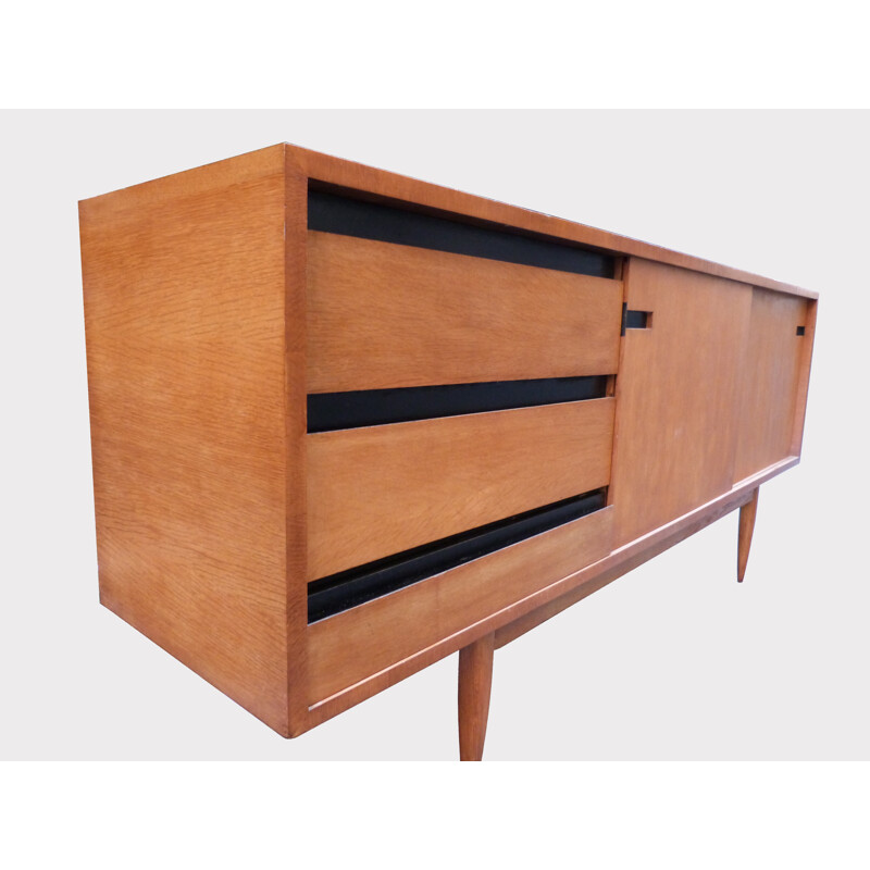 Magnani "Ermenonville" sideboard in oak, Gérard GUERMONPREZ - 1950s