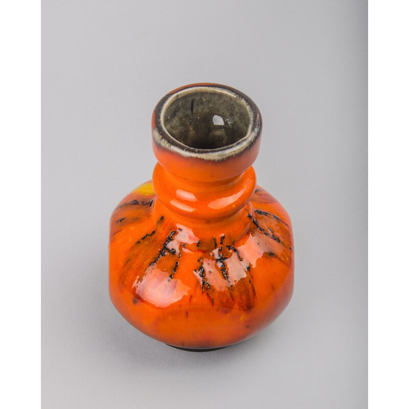 Vintage Fat Lava Vase from Bay Keramik, 1970s