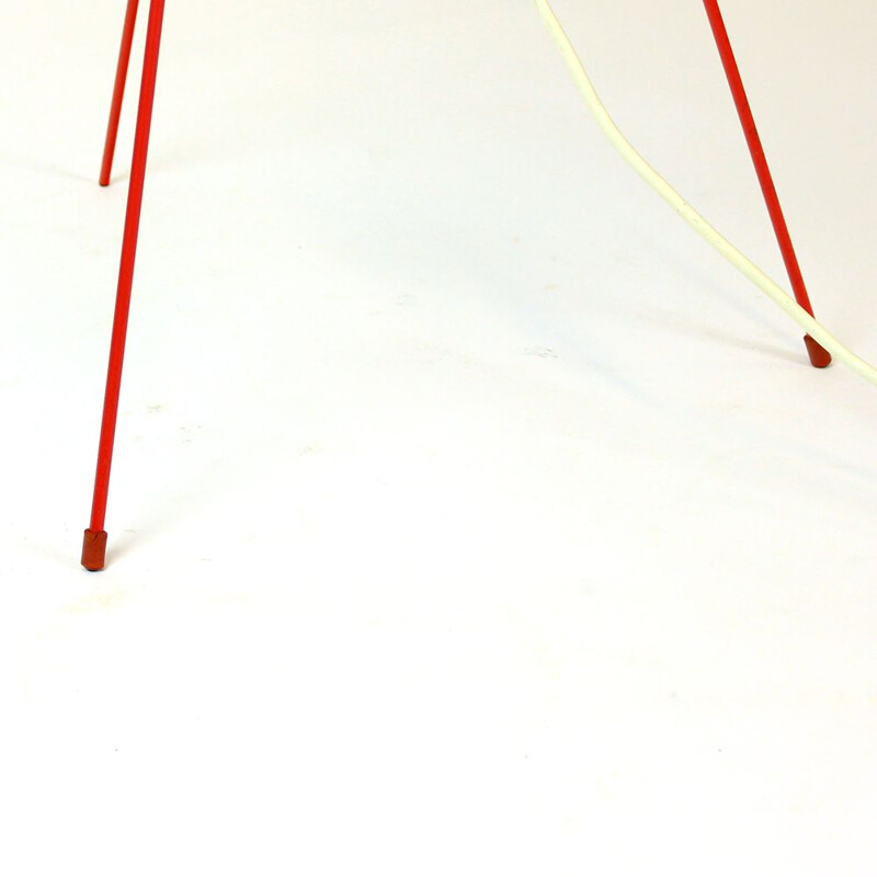 Red & White Freestanding Floor Lamp By Napako Type 1906, Czechoslovakia 1960s