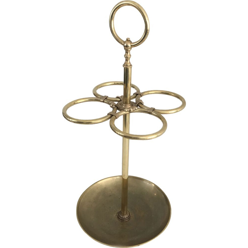 Vintage brass umbrella stand, 1930