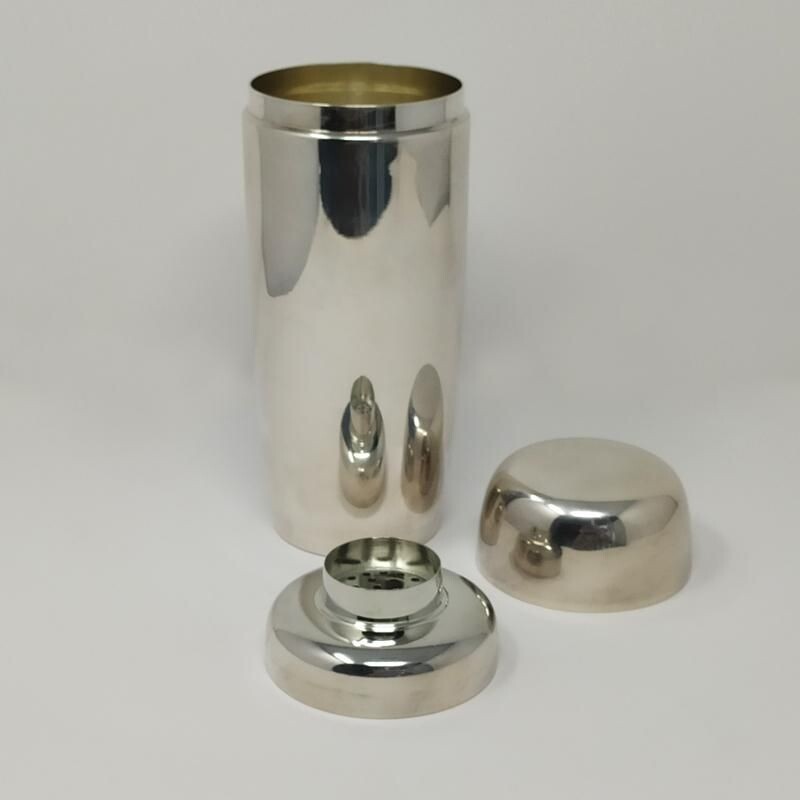 Vintage Shaker in Silver Plated,Space Age Italian 1960s