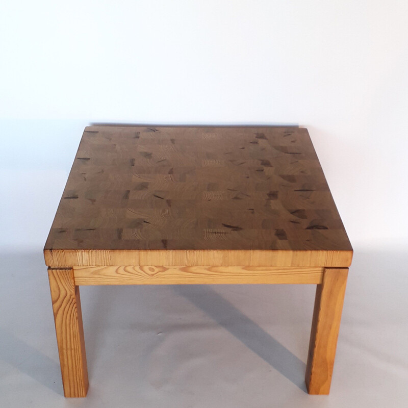 Scandinavian vintage coffee table in raw pine