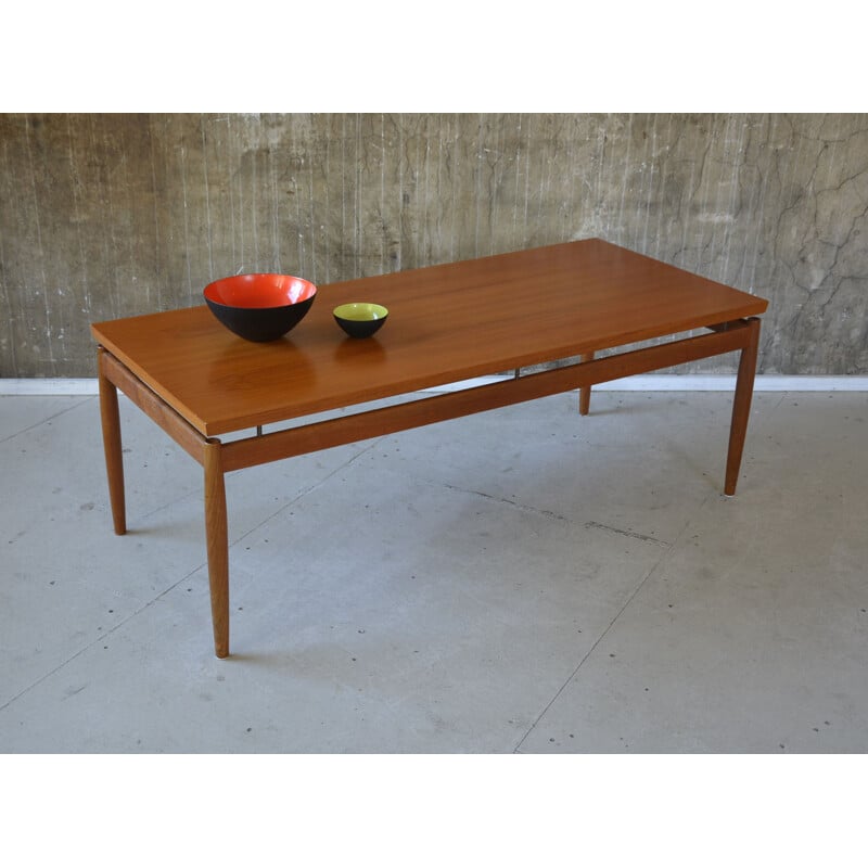 Mid-century France & Son coffee table in teak, Grete JALK - 1960s