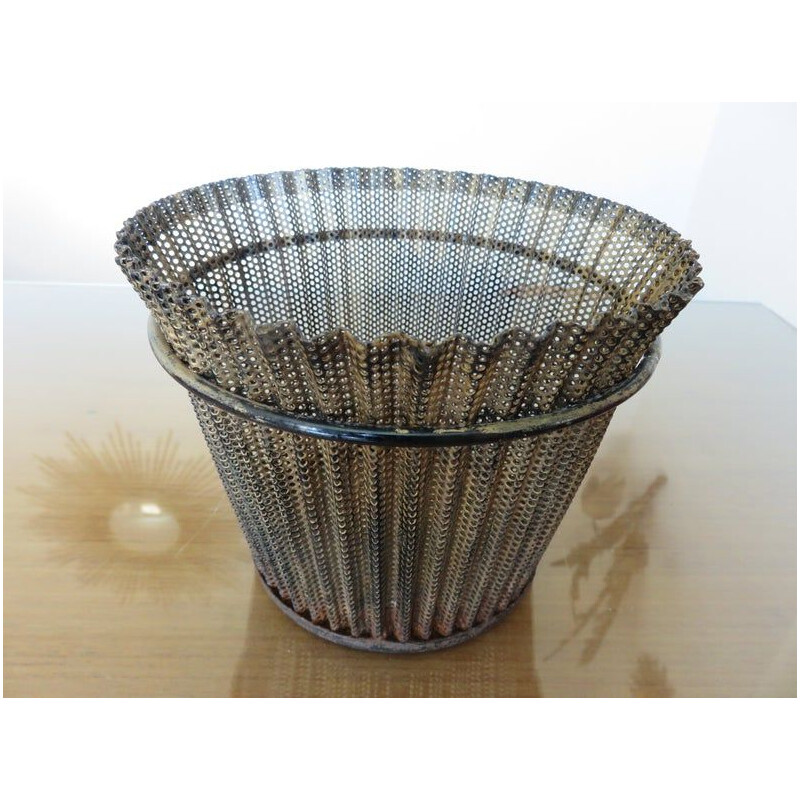 Vintage basket in rigitule  Mathieu Mategot 1950