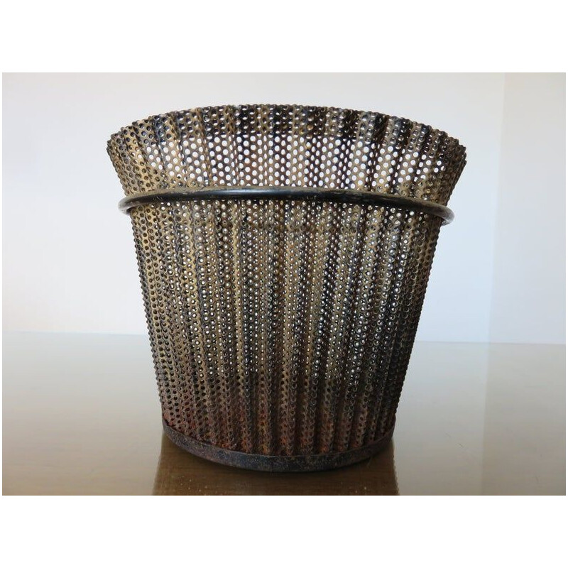 Vintage basket in rigitule  Mathieu Mategot 1950