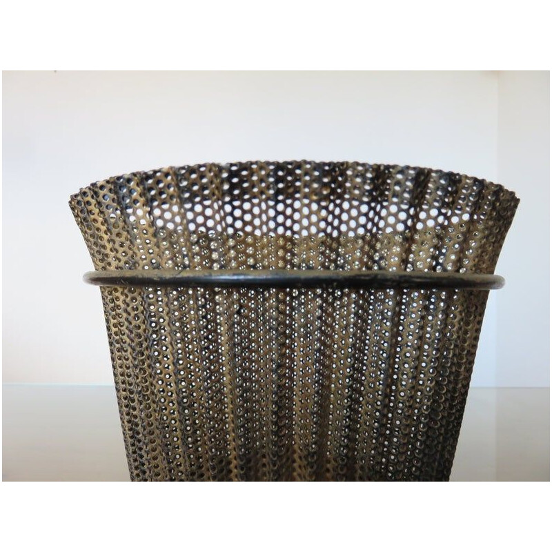 Vintage basket in rigitule  Mathieu Mategot 1950