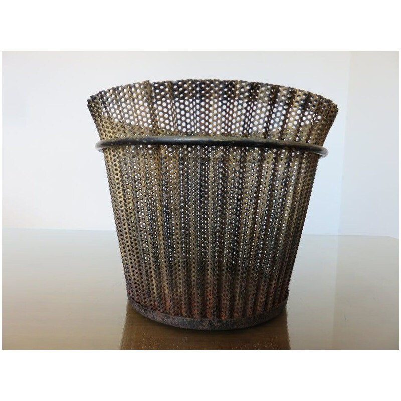 Vintage basket in rigitule  Mathieu Mategot 1950