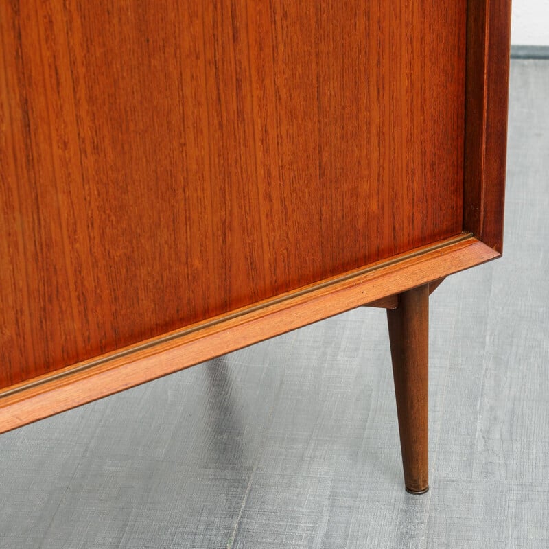 Vintage model Varia 150cm sideboard teak with sliding doors by Wilhelm Renz, 1960s 