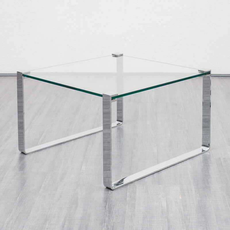 Vintage glass side table, Draenert,1960s 