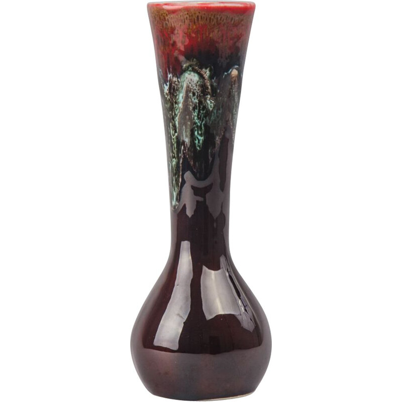 Petit vase vintage Fat Lava de Bay Keramik, 1970
