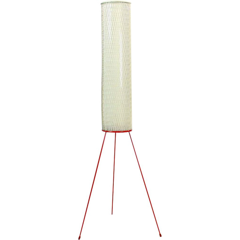 Red & White Freestanding Floor Lamp By Napako Type 1906, Czechoslovakia 1960s