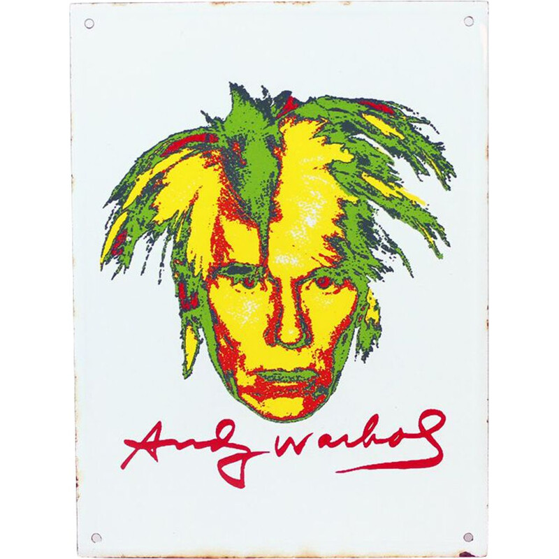 Vintage Metal Wall Art, Czechoslovakia Andy Warhol 1960s