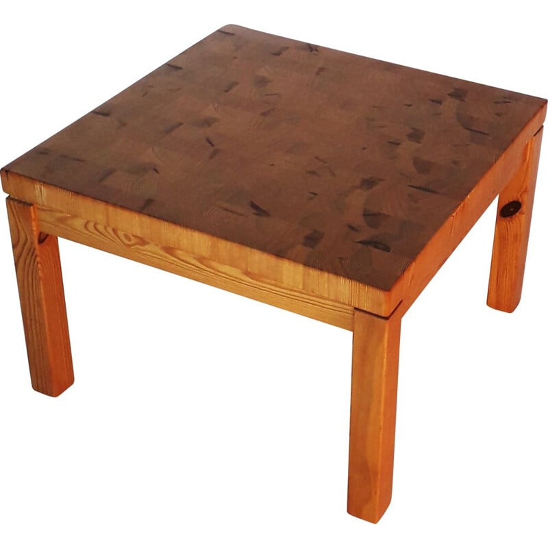 Scandinavian vintage coffee table in raw pine