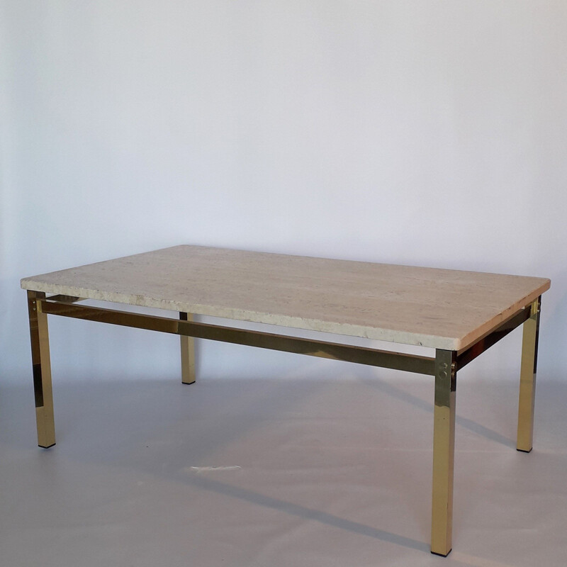 Vintage coffee table in travertine 1970